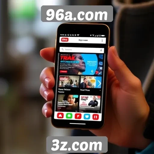 Funcionalidade mobile do site 96a.com